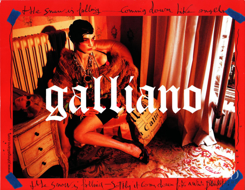 Mariacarla Boscono featured in  the Galliano advertisement for Autumn/Winter 2008