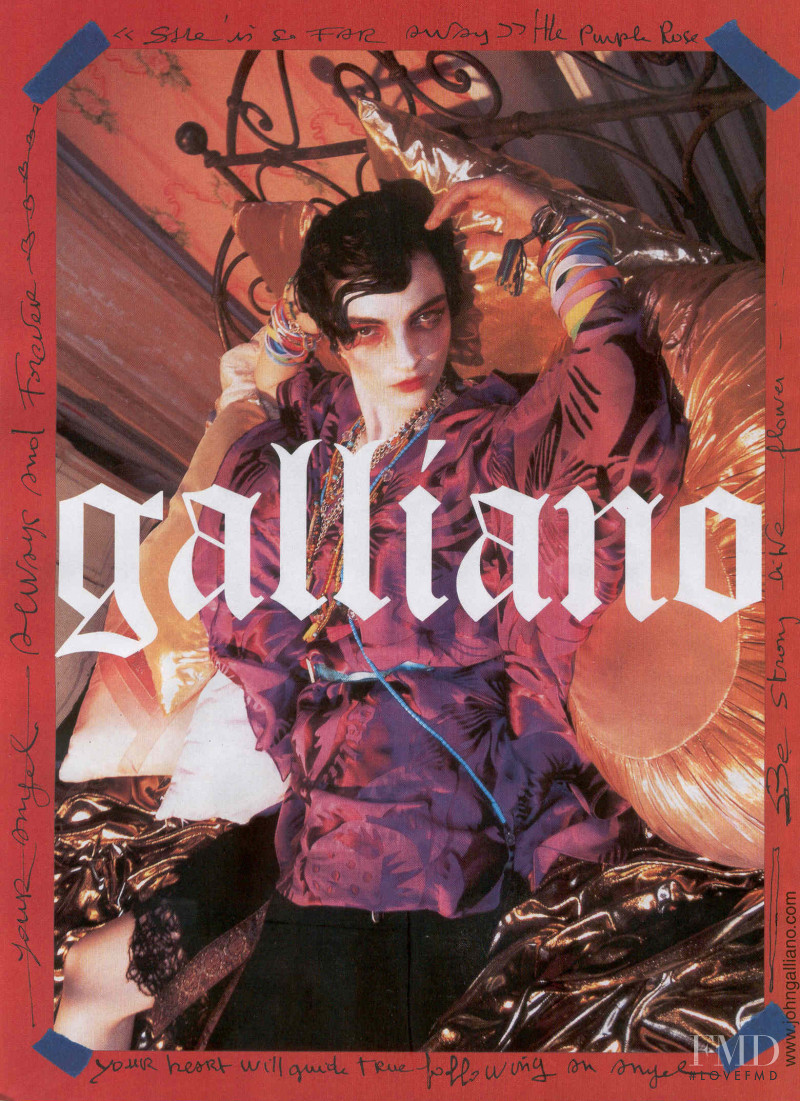 Mariacarla Boscono featured in  the Galliano advertisement for Autumn/Winter 2008