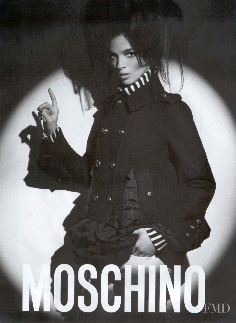 Mariacarla Boscono featured in  the Moschino advertisement for Autumn/Winter 2008