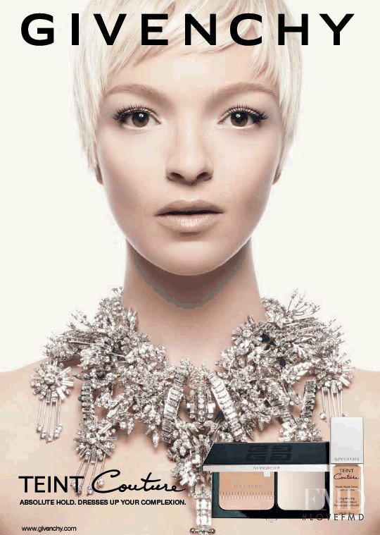 Mariacarla Boscono featured in  the Givenchy Beauty Teint Couture  advertisement for Autumn/Winter 2013