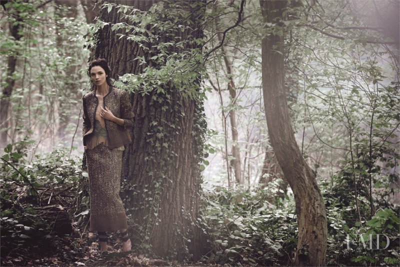 Mariacarla Boscono featured in  the Alberta Ferretti advertisement for Autumn/Winter 2014