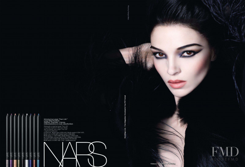 Mariacarla Boscono featured in  the Nars Cosmetics advertisement for Holiday 2011
