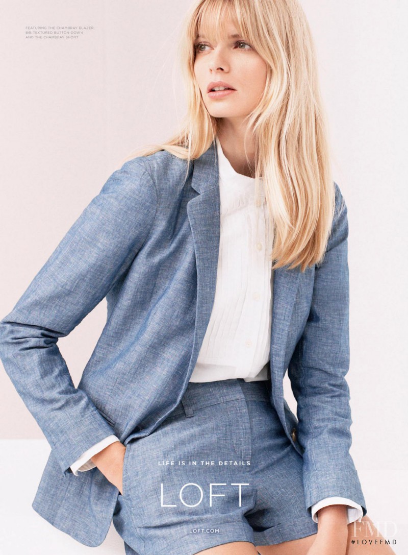 Julia Stegner featured in  the LOFT by Ann Taylor advertisement for Spring/Summer 2014