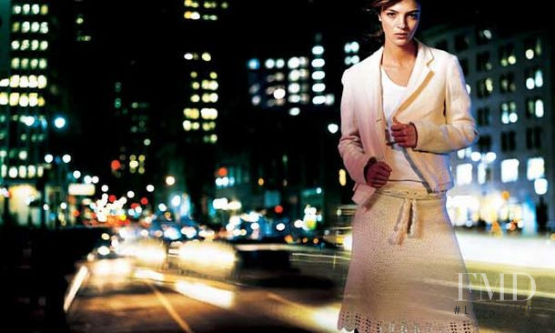 Mariacarla Boscono featured in  the DKNY advertisement for Autumn/Winter 2002
