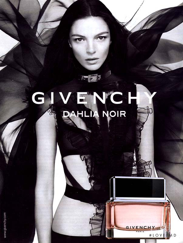 Mariacarla Boscono featured in  the Givenchy Parfums Dahlia Noir advertisement for Spring/Summer 2011
