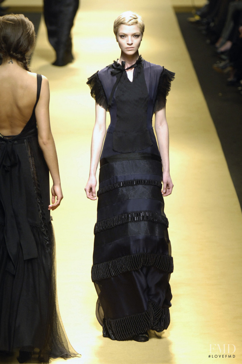 Mariacarla Boscono featured in  the Alberta Ferretti fashion show for Autumn/Winter 2006