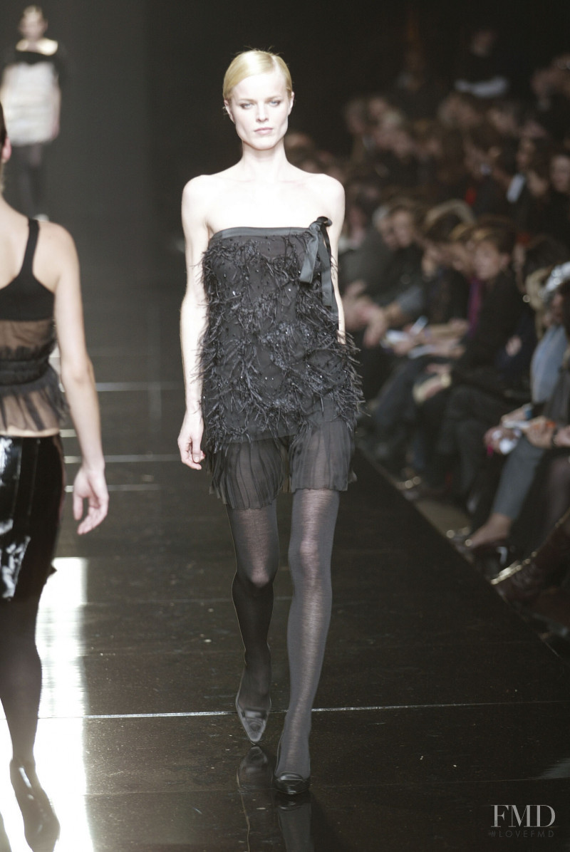 Eva Herzigova featured in  the Alberta Ferretti fashion show for Autumn/Winter 2003