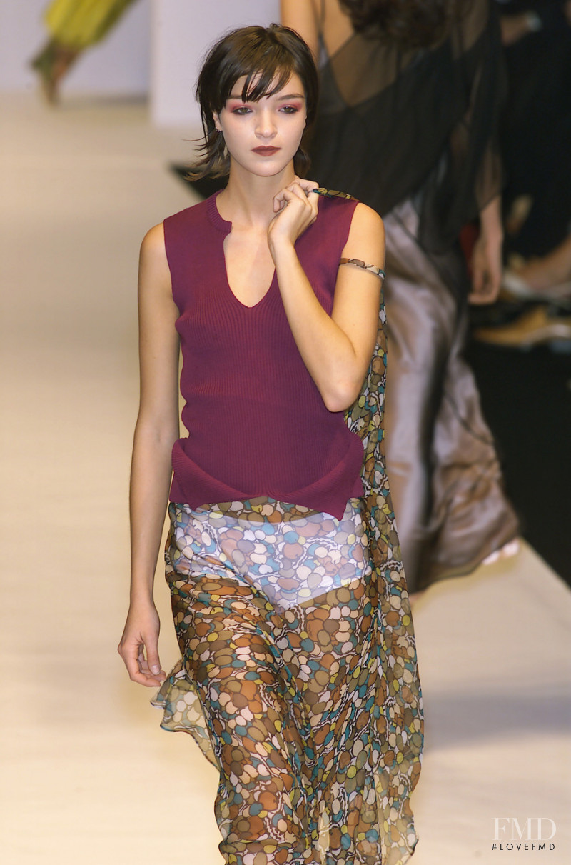 Mariacarla Boscono featured in  the Stephan Janson fashion show for Spring/Summer 2001