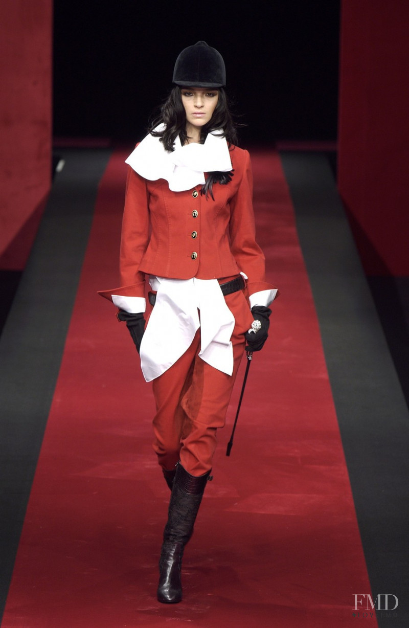 Mariacarla Boscono featured in  the Les Copains fashion show for Autumn/Winter 2005