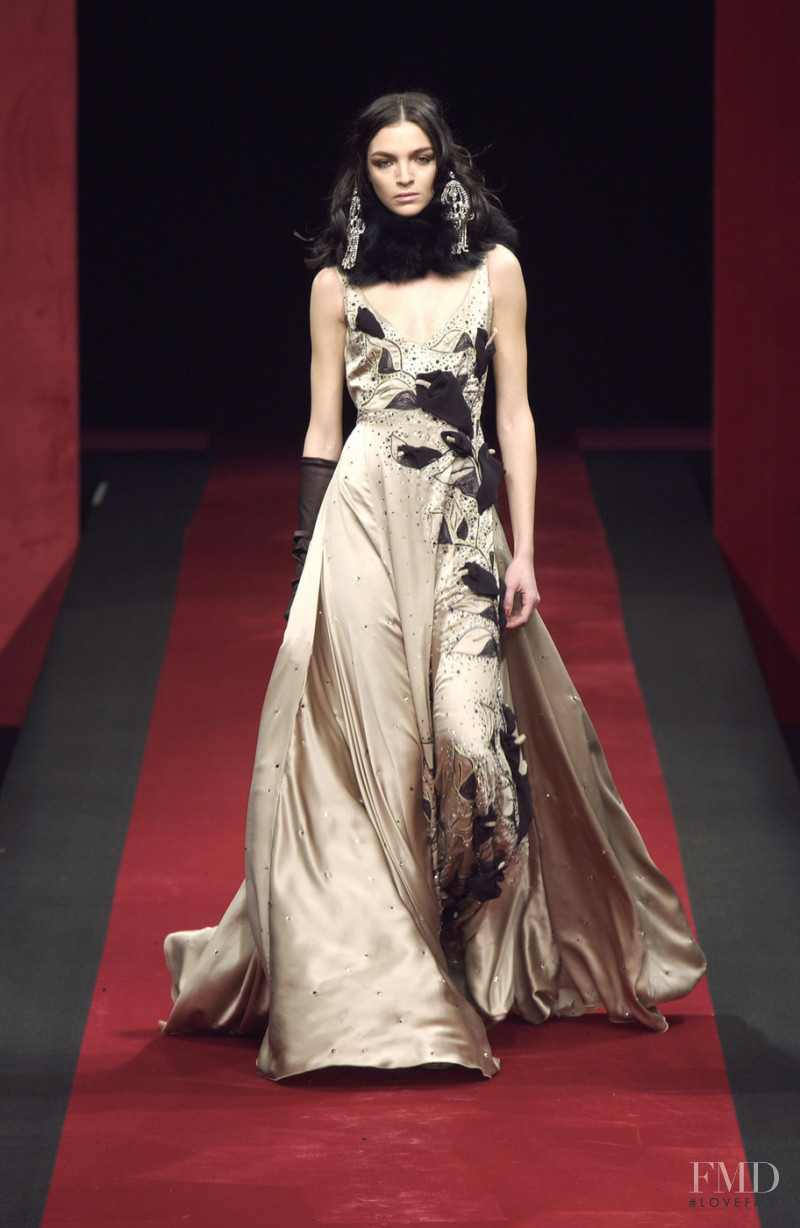 Mariacarla Boscono featured in  the Les Copains fashion show for Autumn/Winter 2005