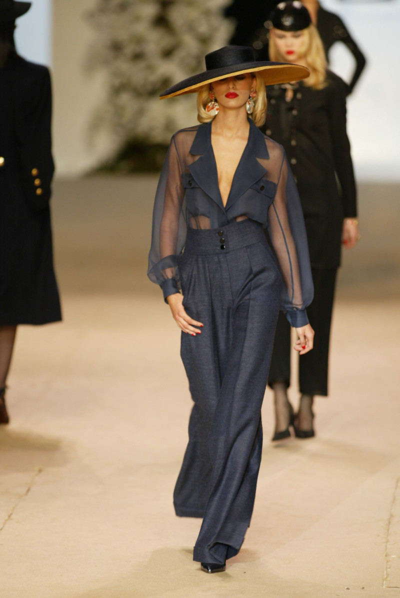 Karolina Kurkova featured in  the Saint Laurent fashion show for Spring/Summer 2002