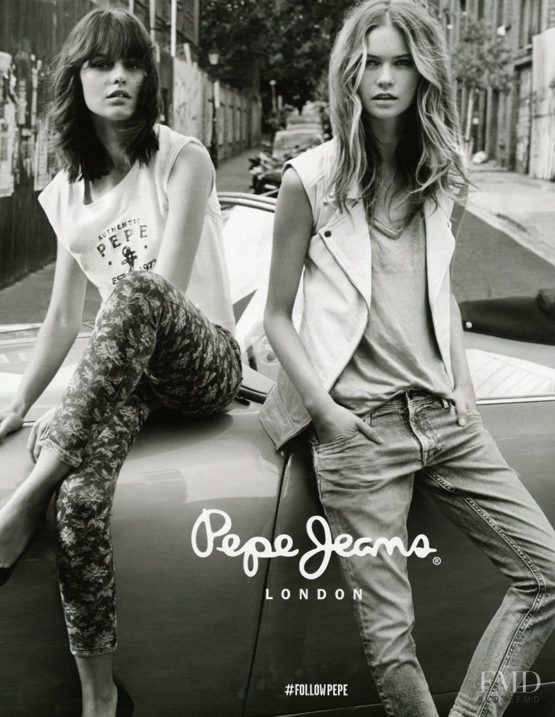 Behati Prinsloo featured in  the Pepe Jeans London advertisement for Spring/Summer 2014