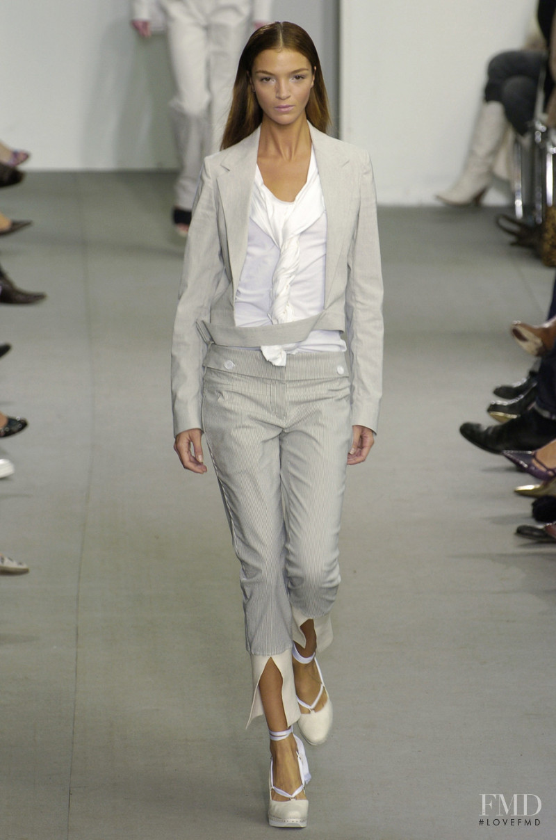Mariacarla Boscono featured in  the Helmut Lang fashion show for Spring/Summer 2005