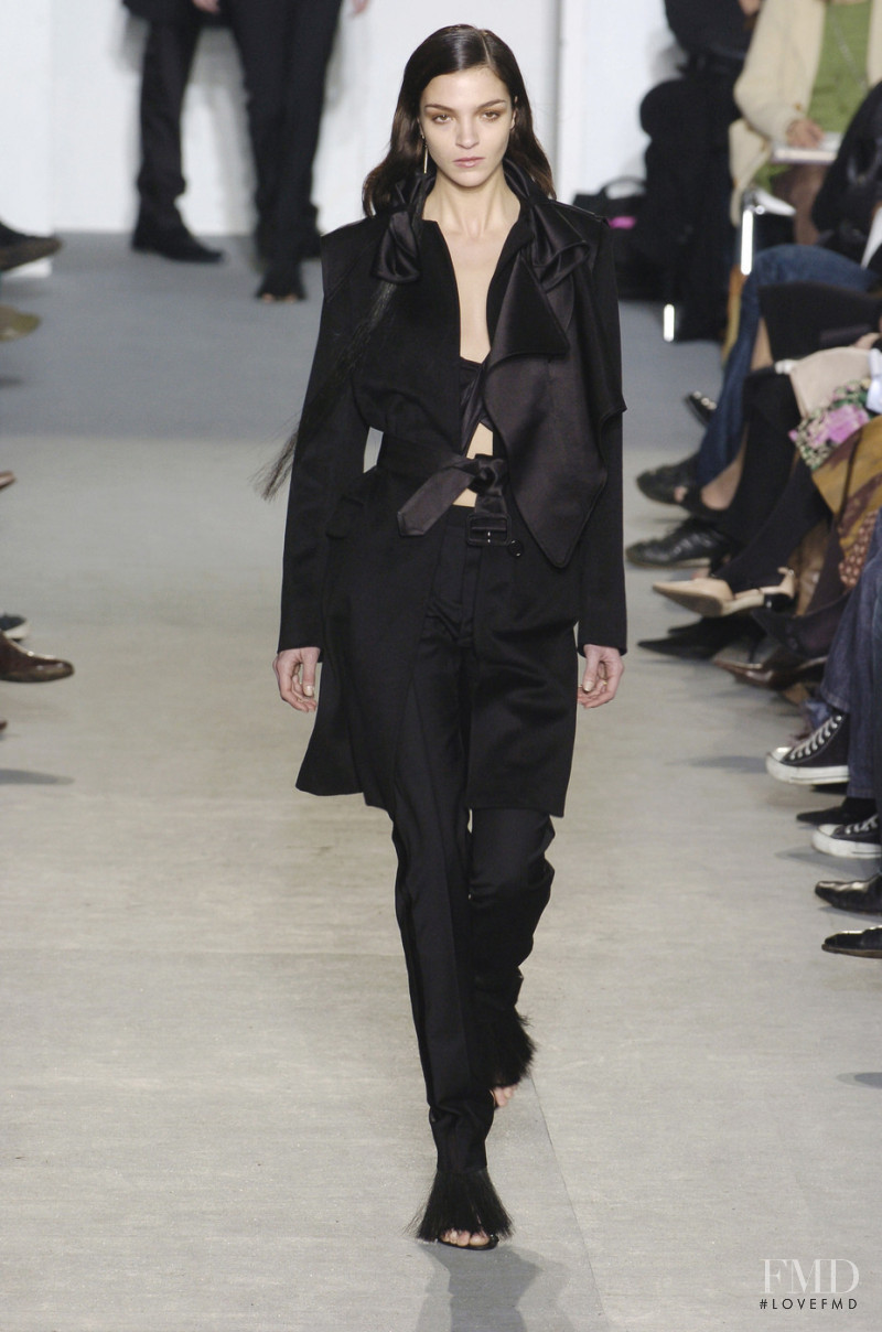 Mariacarla Boscono featured in  the Helmut Lang fashion show for Autumn/Winter 2004