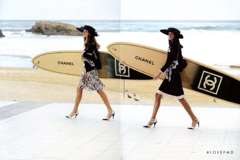 Mariacarla Boscono featured in  the Chanel advertisement for Spring/Summer 2003