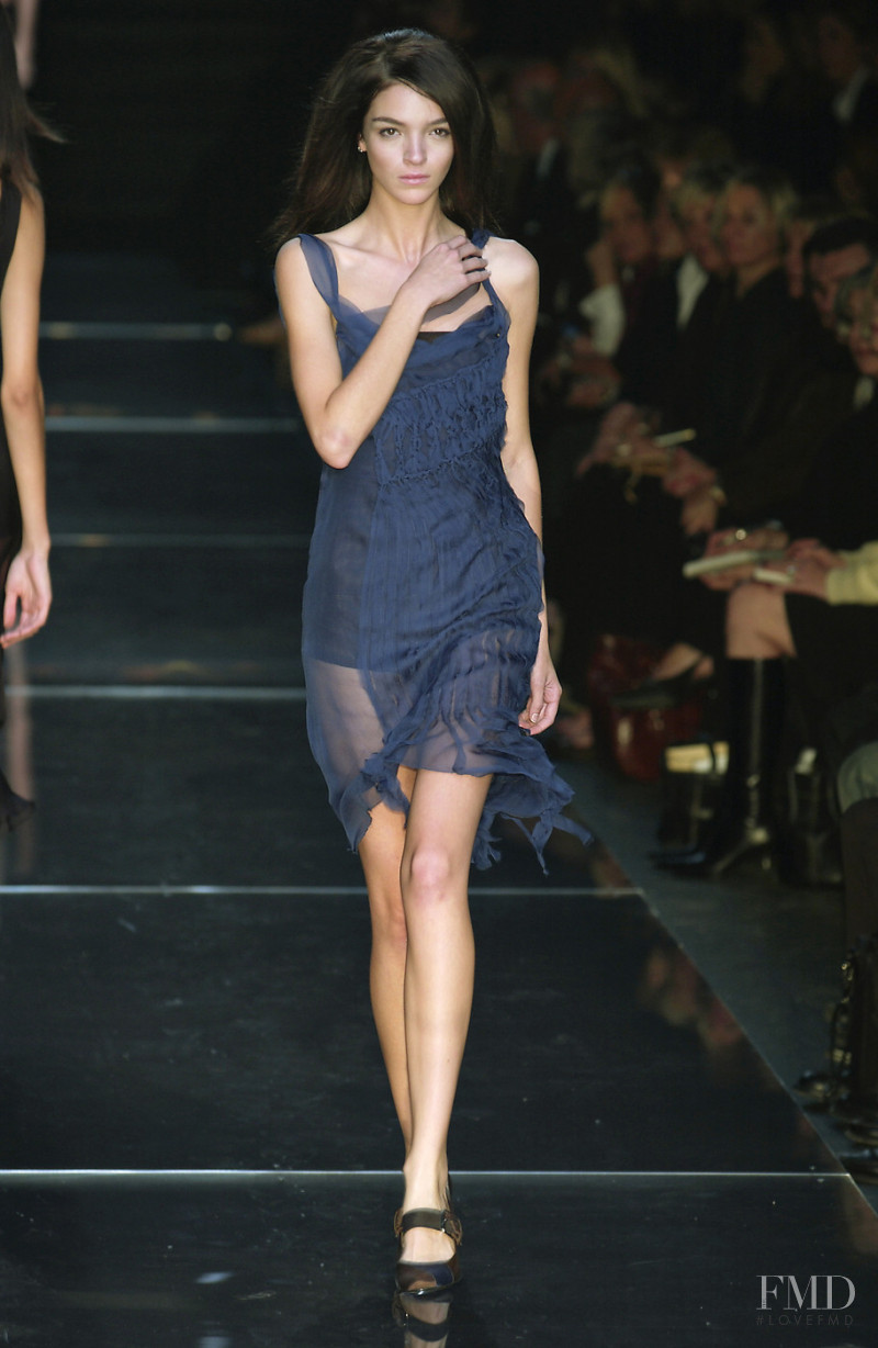 Mariacarla Boscono featured in  the Alberta Ferretti fashion show for Spring/Summer 2003