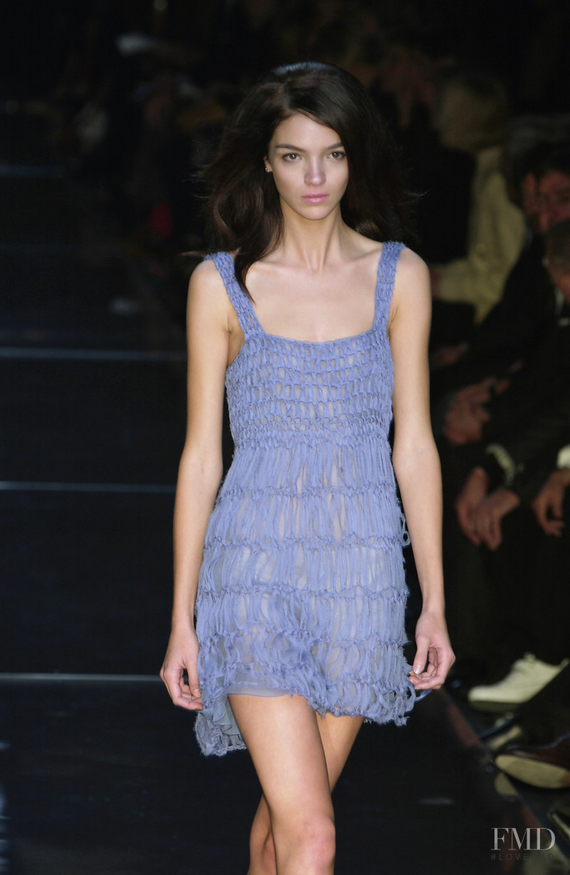 Mariacarla Boscono featured in  the Alberta Ferretti fashion show for Spring/Summer 2003