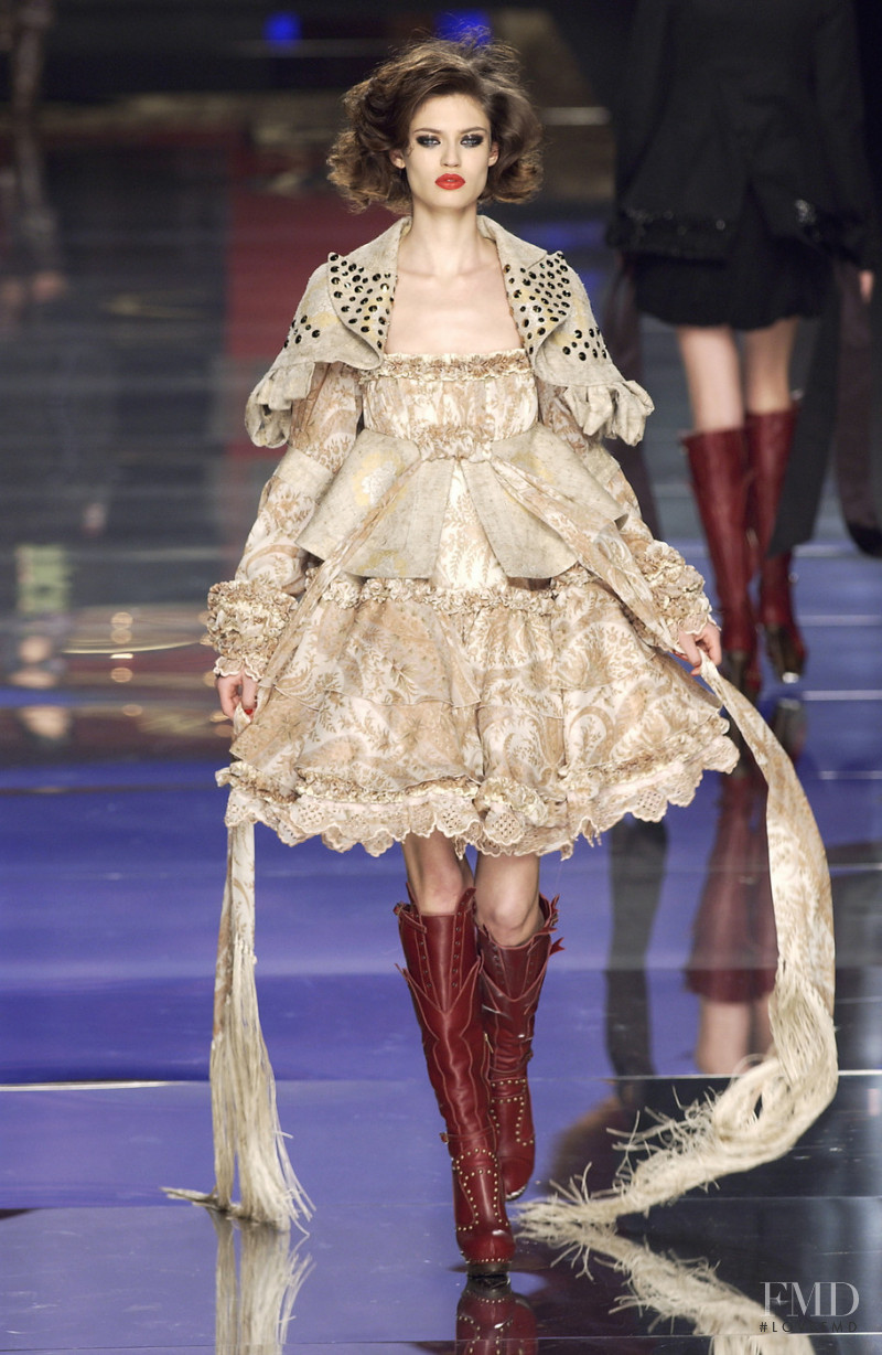 Bianca Balti featured in  the Antonio Berardi fashion show for Autumn/Winter 2005