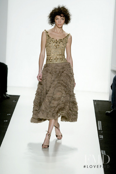 Mariacarla Boscono featured in  the Reem Acra fashion show for Autumn/Winter 2004