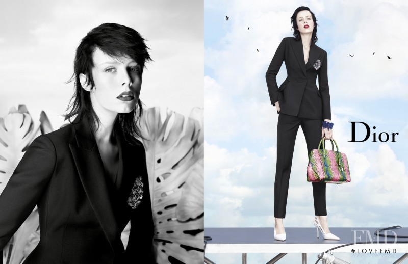 Edie Campbell featured in  the Christian Dior advertisement for Spring/Summer 2014