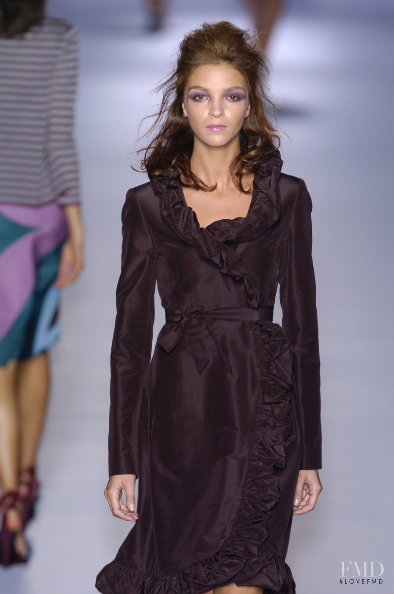 Mariacarla Boscono featured in  the Alberta Ferretti fashion show for Spring/Summer 2005