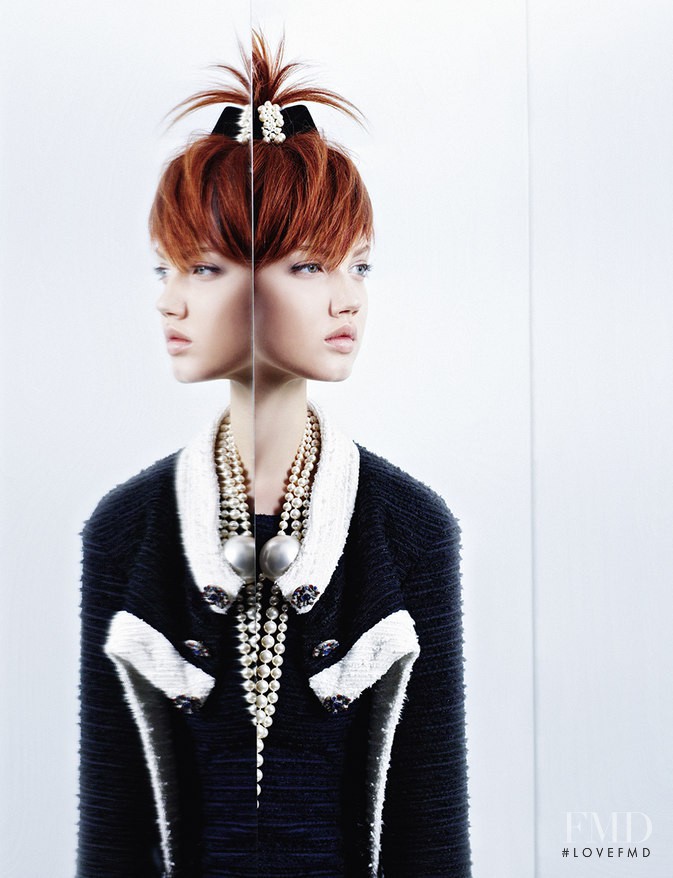 Lindsey Wixson featured in  the Chanel advertisement for Spring/Summer 2014