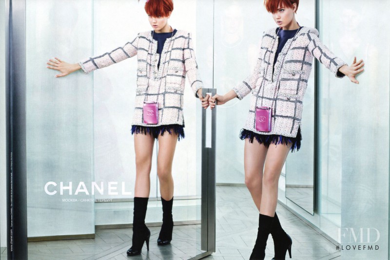 Lindsey Wixson featured in  the Chanel advertisement for Spring/Summer 2014