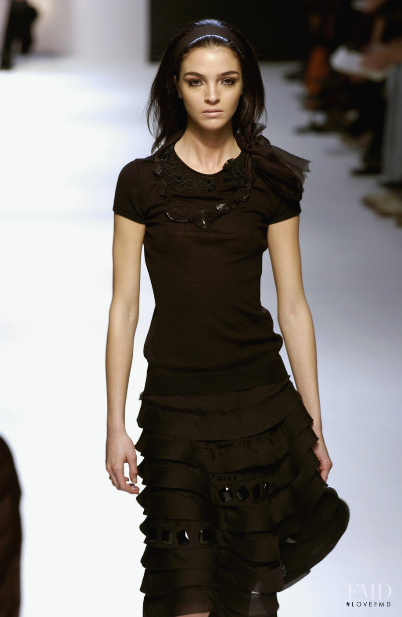 Mariacarla Boscono featured in  the Alberta Ferretti fashion show for Autumn/Winter 2005