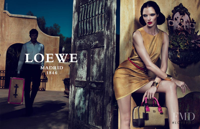 Mariacarla Boscono featured in  the Hermès advertisement for Spring/Summer 2011