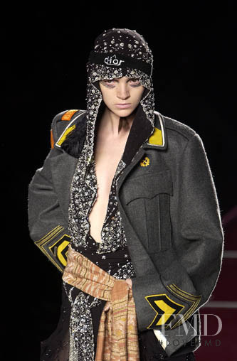 Mariacarla Boscono featured in  the Christian Dior Haute Couture fashion show for Autumn/Winter 2001