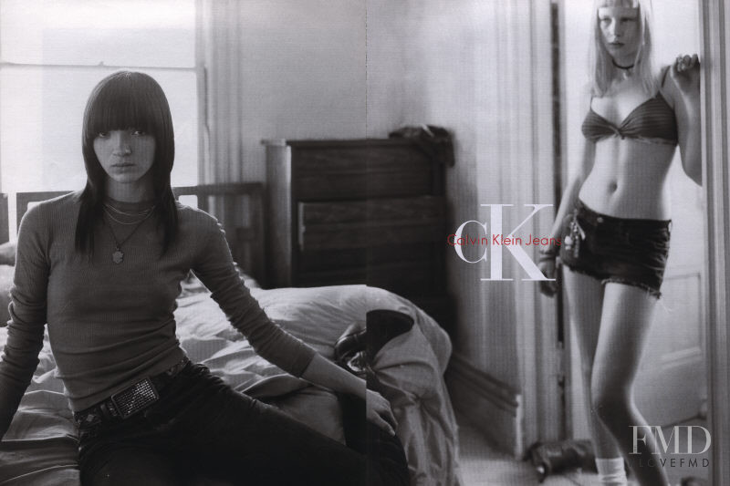 Mariacarla Boscono featured in  the Calvin Klein Jeans advertisement for Autumn/Winter 2001