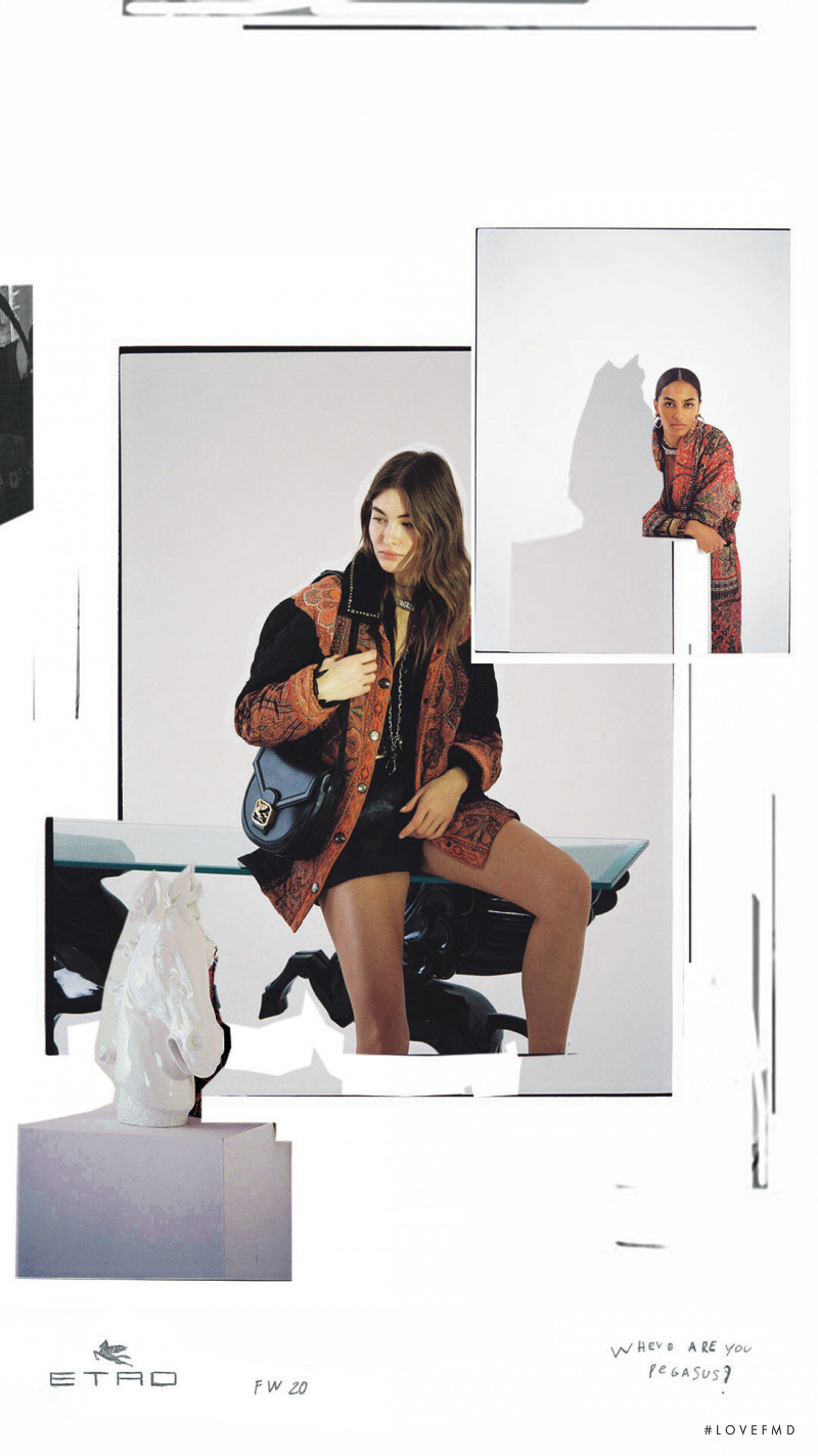 Grace Elizabeth featured in  the Etro advertisement for Autumn/Winter 2020