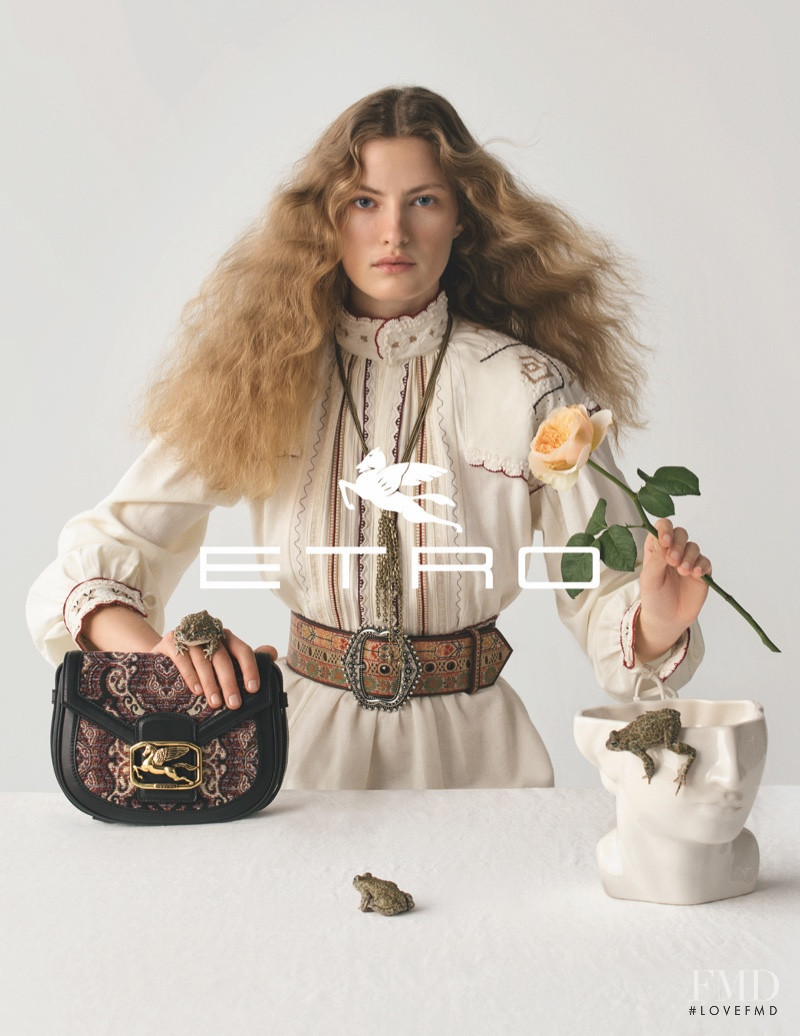 Felice Noordhoff featured in  the Etro advertisement for Autumn/Winter 2020