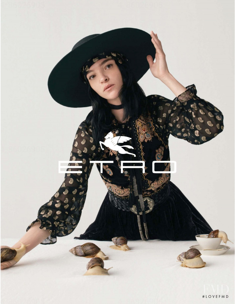 Mariacarla Boscono featured in  the Etro advertisement for Autumn/Winter 2020