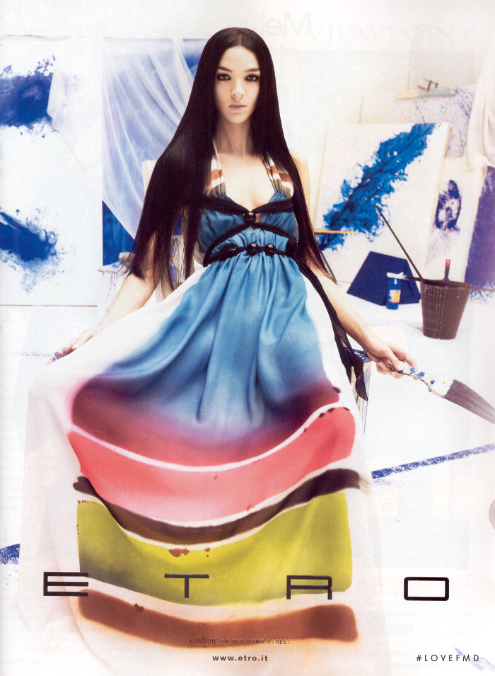 Mariacarla Boscono featured in  the Etro advertisement for Spring/Summer 2006