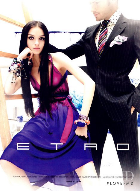 Mariacarla Boscono featured in  the Etro advertisement for Spring/Summer 2006