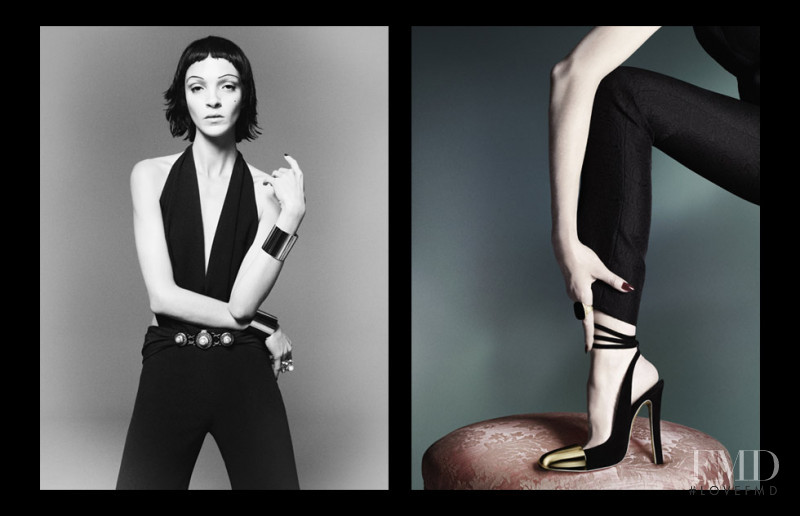 Mariacarla Boscono featured in  the Saint Laurent advertisement for Spring/Summer 2012