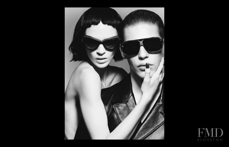 Mariacarla Boscono featured in  the Saint Laurent advertisement for Spring/Summer 2012