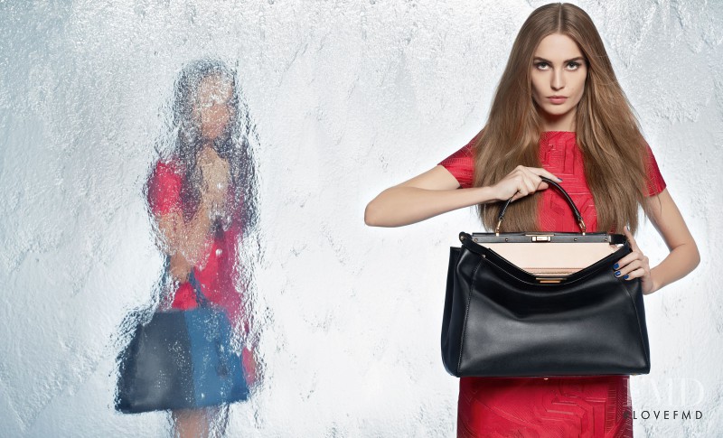 Nadja Bender featured in  the Fendi advertisement for Spring/Summer 2014