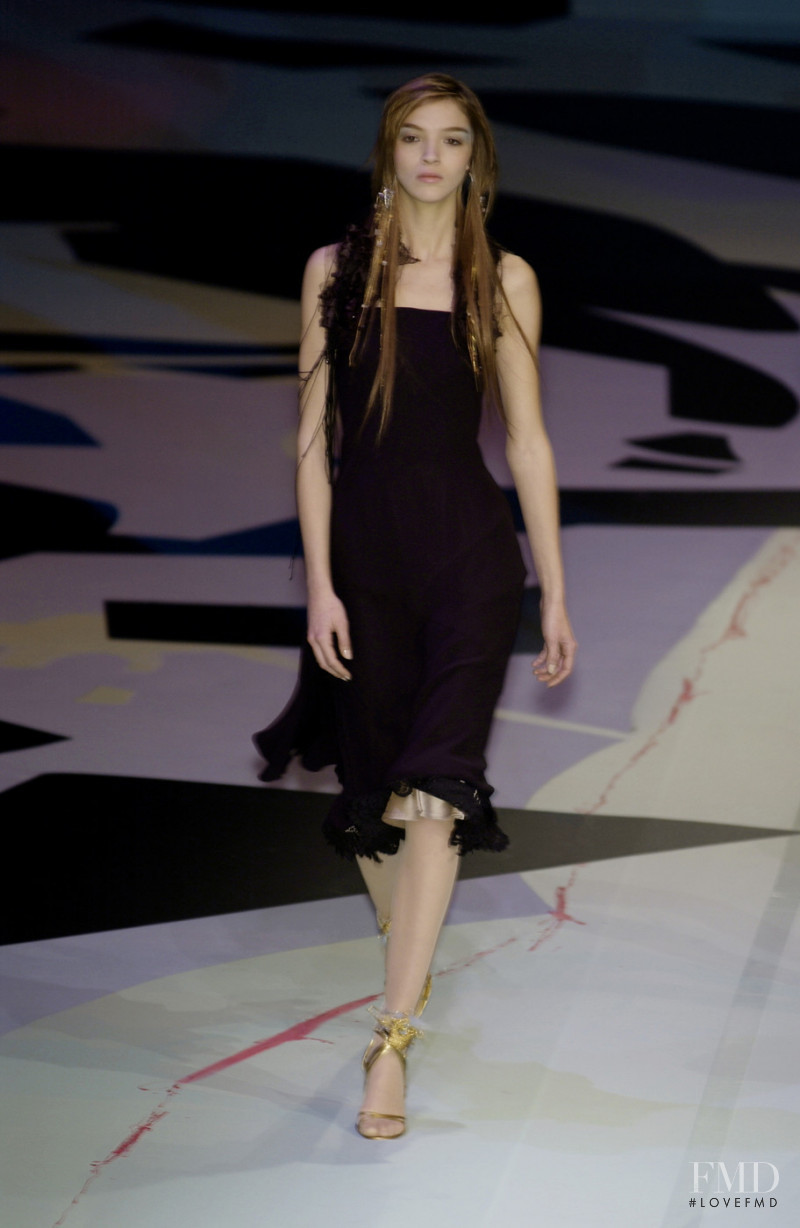 Mariacarla Boscono featured in  the Christian Lacroix fashion show for Autumn/Winter 2002