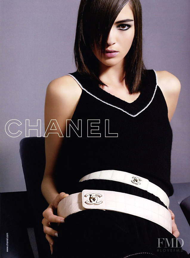 Mariacarla Boscono featured in  the Chanel advertisement for Spring/Summer 2002