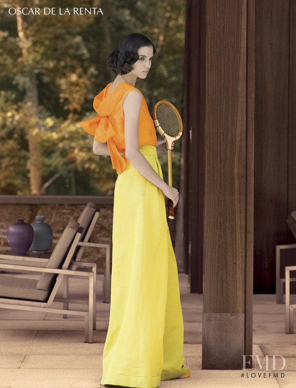 Mariacarla Boscono featured in  the Americana Manhasset (RETAILER) lookbook for Holiday 2007