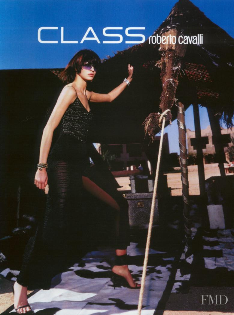Mariacarla Boscono featured in  the Roberto Cavalli Class advertisement for Spring/Summer 2001