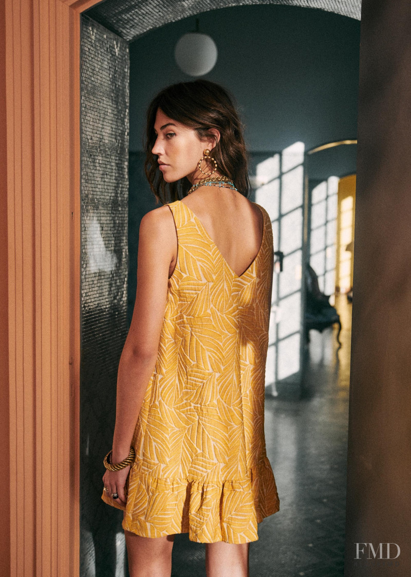 Mariacarla Boscono featured in  the Sézane lookbook for Spring 2020