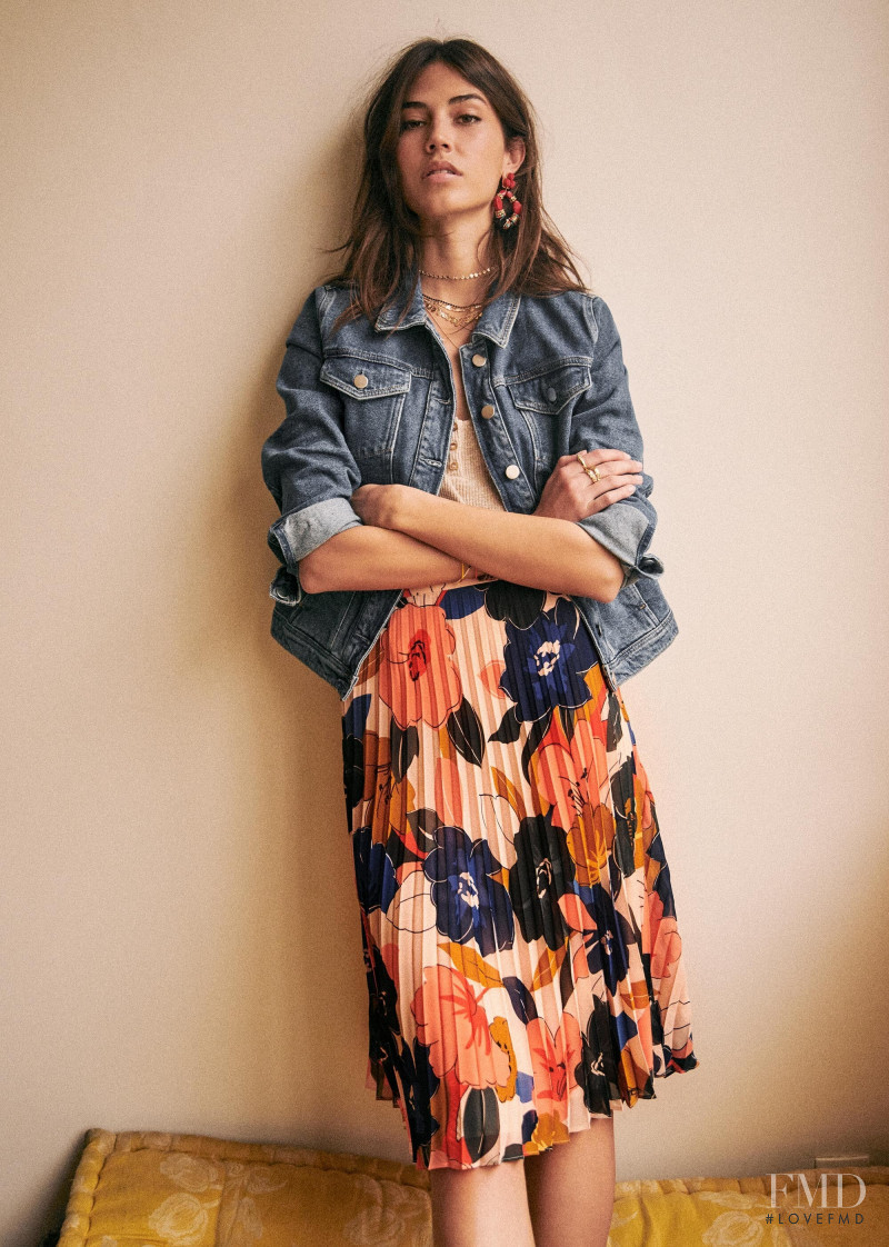 Mariacarla Boscono featured in  the Sézane lookbook for Spring 2020