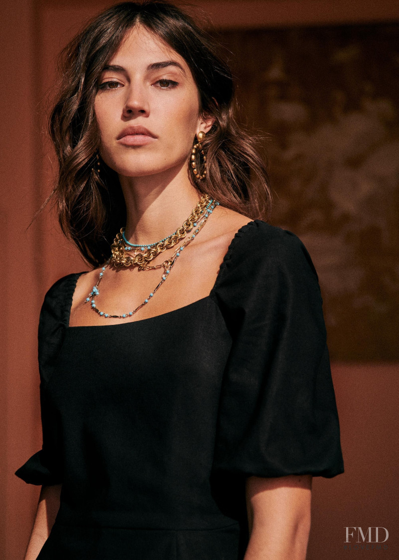 Mariacarla Boscono featured in  the Sézane lookbook for Spring 2020