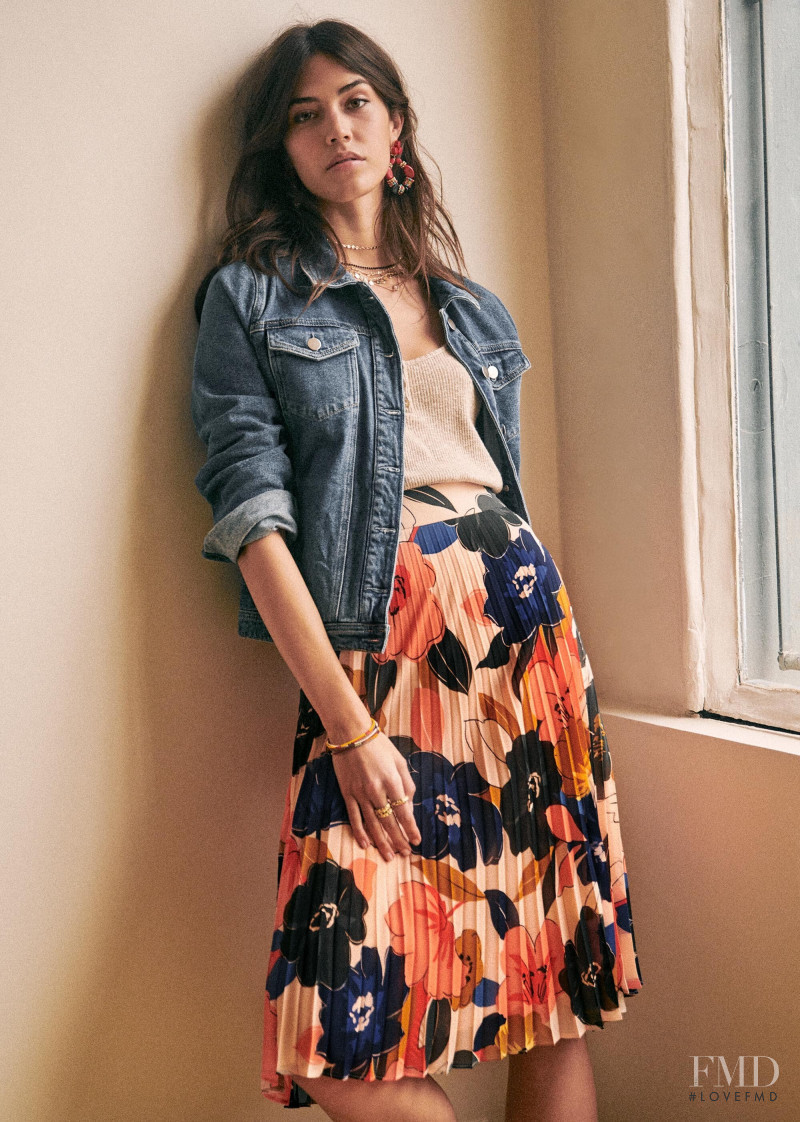 Mariacarla Boscono featured in  the Sézane lookbook for Spring 2020