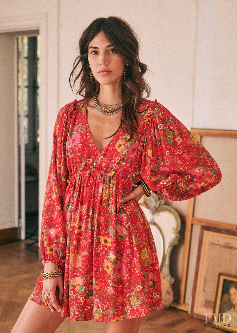 Mariacarla Boscono featured in  the Sézane lookbook for Spring 2020