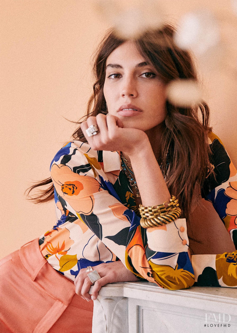 Mariacarla Boscono featured in  the Sézane lookbook for Spring 2020