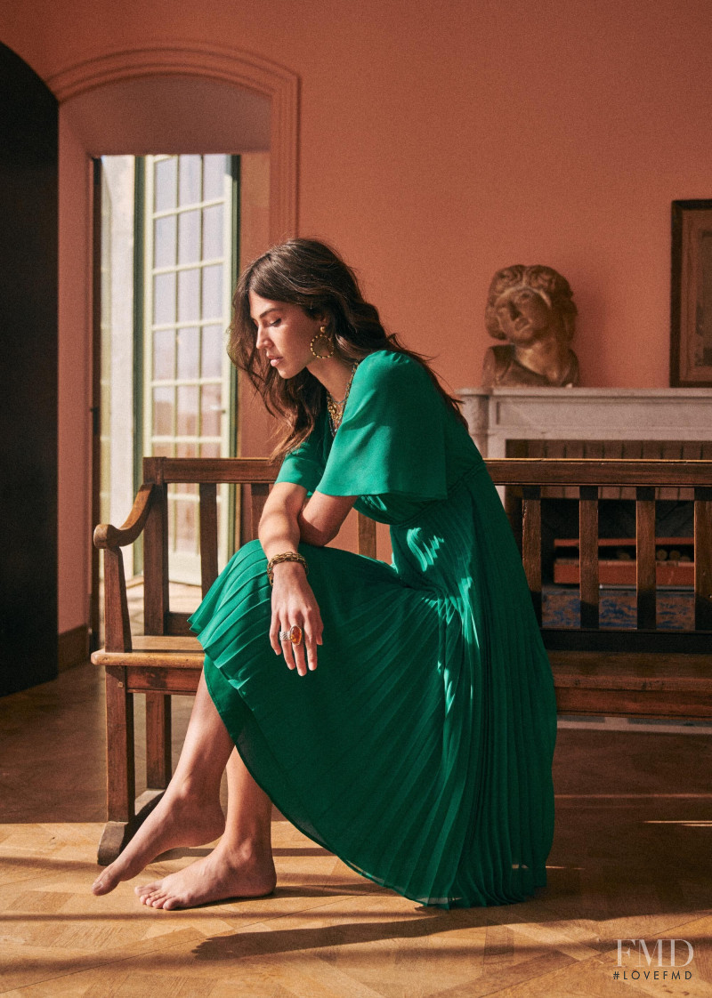 Mariacarla Boscono featured in  the Sézane lookbook for Spring 2020